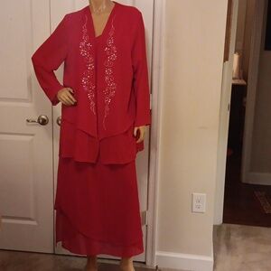 FAD Fashions Women's 3PC Skirt  Suit, Sz. 1X